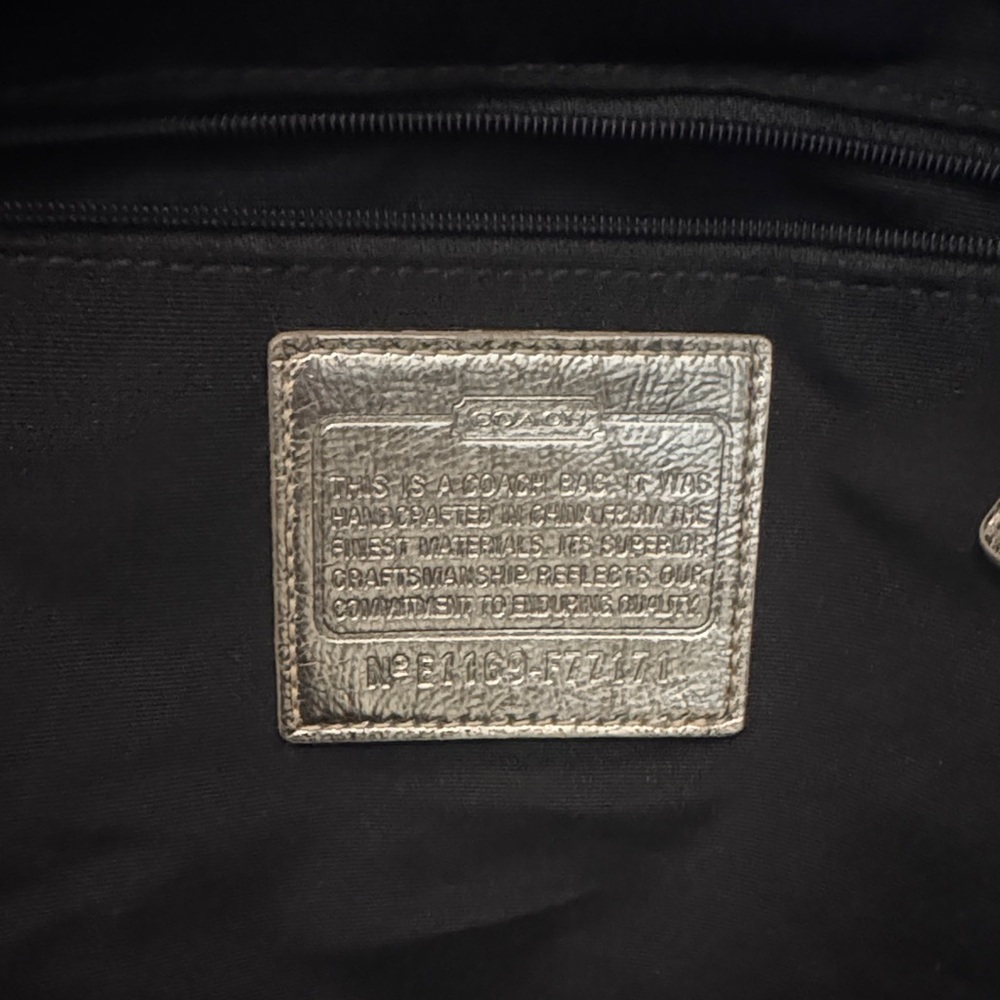 Coach Signature Denim Blue with Silver Logo Backpack - Picture 5 of 7